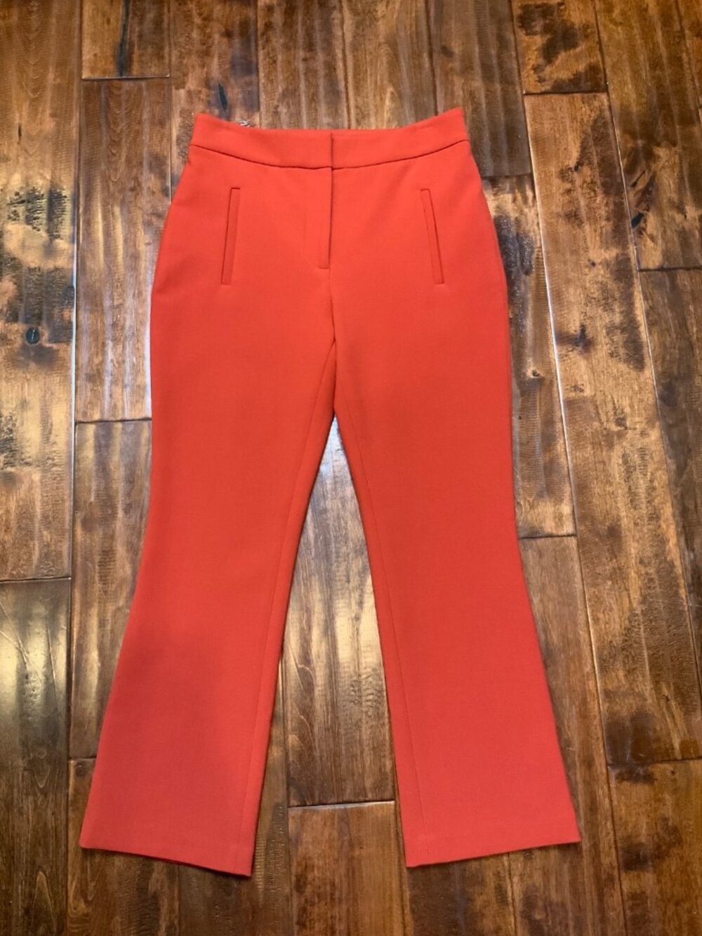 Veronica Beard Brick Red Arte Cropped Pants NWT $448, Size 6 - Picture 2 of 8